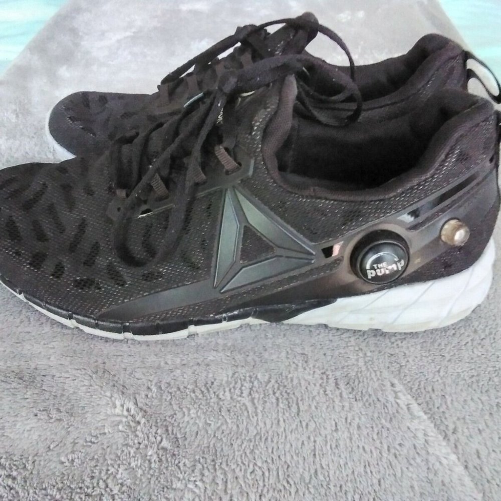 Reebok ZPump Fusion 2.5 Black Womens Running Shoes Gym Fitness Sneakers Size 6